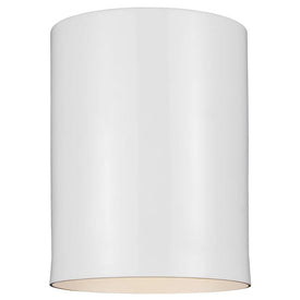 Outdoor Cylinder Single-Light Flush Mount Ceiling Fixture