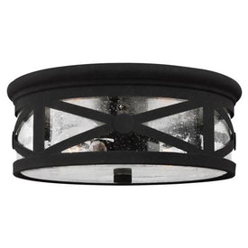 Lakeview Two-Light Outdoor Flush Mount Ceiling Fixture