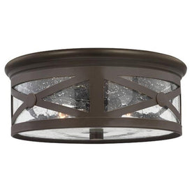Lakeview Two-Light Outdoor Flush Mount Ceiling Fixture