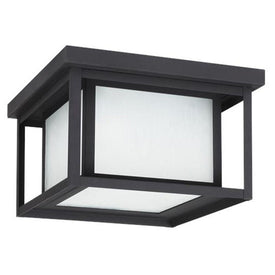 Hunnington Two-Light LED Outdoor Flush Mount Ceiling Fixture