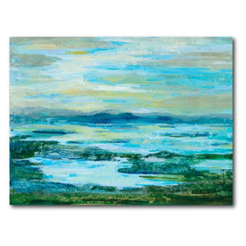 Northern Lake Green Crop 16" x 20" Gallery-Wrapped Canvas Wall Art