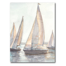 Plein Air Sailboats I 16" x 20" Gallery-Wrapped Canvas Wall Art