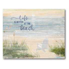 Love The Beach 16" x 20" Gallery-Wrapped Canvas Wall Art