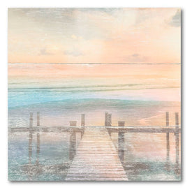 The Beach Is Calling 16" x 16" Gallery-Wrapped Canvas Wall Art