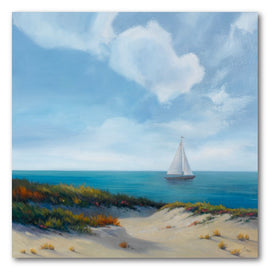 Sail Boat 16" x 16" Gallery-Wrapped Canvas Wall Art