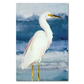 Heron On Blue II 18" x 26" Gallery-Wrapped Canvas Wall Art
