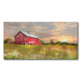 Vermont Landscape 12" x 24" Gallery-Wrapped Canvas Wall Art