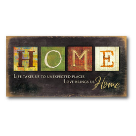 Home 12" x 24" Gallery-Wrapped Canvas Wall Art