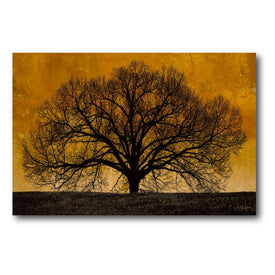 Tree on the Hill 12" x 18" Gallery-Wrapped Canvas Wall Art