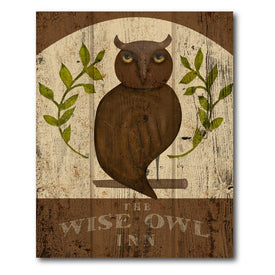 Wise Old Owl 16" x 20" Gallery-Wrapped Canvas Wall Art