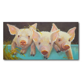 Life as a Pig I 12" x 24" Gallery-Wrapped Canvas Wall Art