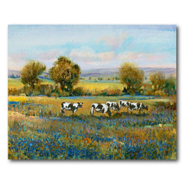 Field of Cattle I 16" x 20" Gallery-Wrapped Canvas Wall Art