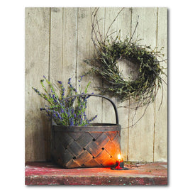Lavender Basket 16" x 20" Gallery-Wrapped Canvas Wall Art