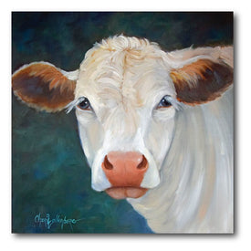White Cow 16" x 16" Gallery-Wrapped Canvas Wall Art