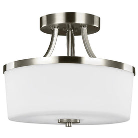 Hettinger Two-Light LED Convertible Semi-Flush Mount Ceiling Fixture/Pendant