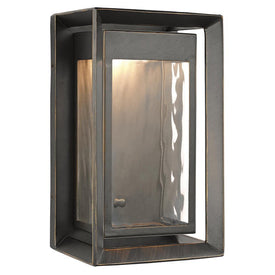 Wall Light Urbandale Outdoor 1 Lamp Antique Bronze Clear Seeded T-24/cETL Integrated Array 9 Watt