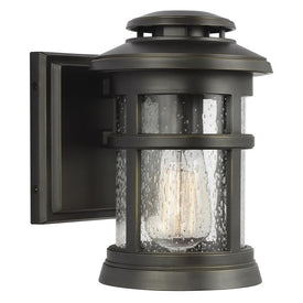 Wall Lantern Newport Outdoor Small 1 Lamp Antique Bronze Clear Seeded cUL StoneStrong
