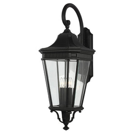 Wall Light Cotswold Lane Outdoor Wet Locations in Traditional Style 4 Lamp Black cETL Candelabra Torpedo 60 Watt