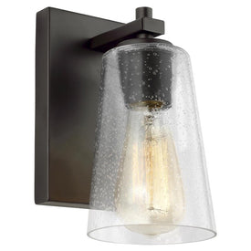 Sconce Mercer 1 Lamp Oil Rubbed Bronze Clear Seeded