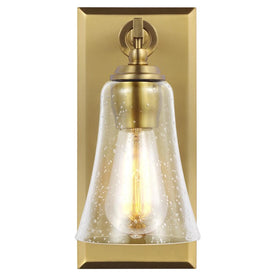 Sconce Monterro 1 Lamp Burnished Brass Clear Seeded