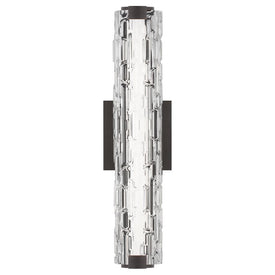 Sconce Cutler 1 Lamp Oil Rubbed Bronze Clear Staggered Stone