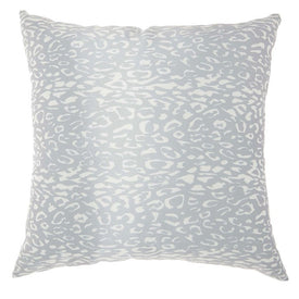Mina Victory Leopard Gray 20" x 20" Outdoor Throw Pillow