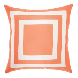 Mina Victory Squares Orange 20" x 20" Outdoor Throw Pillow