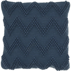 Mina Victory Life Styles Large Chevron Bands Navy 20" x 20" Throw Pillow