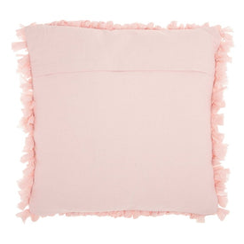 Mina Victory Paper Loop Shag Rose 20" x 20" Throw Pillow