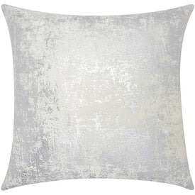 Mina Victory Luminescence Distressed Metallic Silver 20" x 20" Throw Pillow