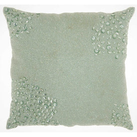 Mina Victory Luminescence Fully Beaded Seafoam 20" x 20" Throw Pillow