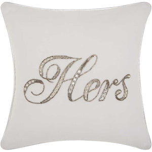 E7812-14X14-WHITE Decor/Decorative Accents/Pillows