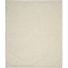Mina Victory Curly Faux Fur Ivory 50" x 60" Throw Blanket