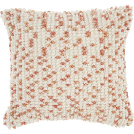 Mina Victory Loop Dots Coral 18" x 18" Indoor/Outdoor Throw Pillow