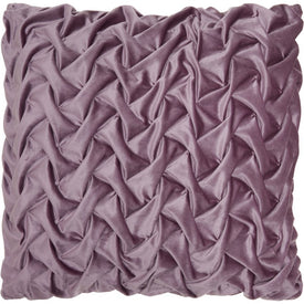 Life Styles Pleated Waves Lavender Velvet 22" x 22" Throw Pillow