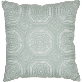 Mina Victory Crochet Tiles Spa 18" x 18" Throw Pillow