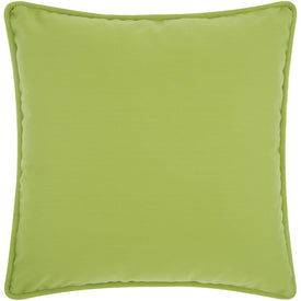 Mina Victory Two-Sided Solid Corded Green/Turquoise 20" x 20" Outdoor Throw Pillow