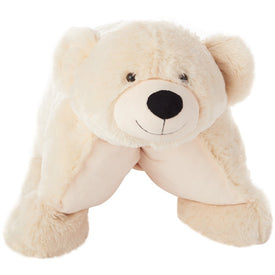 Mina Victory Plushlines Ivory Bear Plush 18" x 22" Animal Pillow