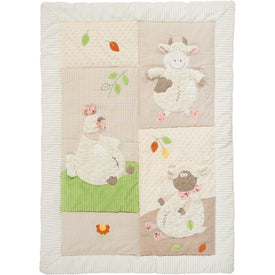 Mina Victory Plushlines Baby Farm Blanket Multi-Color 26" x 48" Throw Blanket