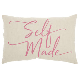 Trendy Hip New-Age Self Made Multi-Color 12" x 18" Throw Pillow