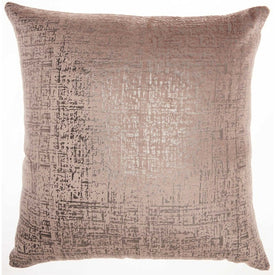 Inspire Me! Home Decor Distressed Metallic Nude 18" x 18" Throw Pillow by Mina Victory