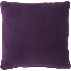Solid Velvet Purple 16" x 16" Throw Pillow