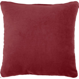 Solid Velvet Red 16" x 16" Throw Pillow