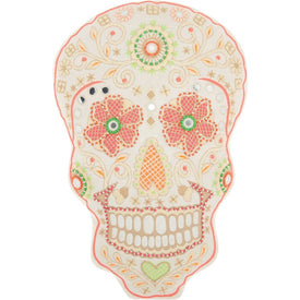 Mina Victory Trendy, Hip, & New Age Day of the Dead Skull Multi-Color 15" x 12" Throw Pillow