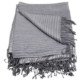 Mina Victory Progression Stripe Steel Gray 50" x 70" Throw Blanket