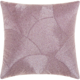 Mina Victory Luminescence Fan Design Lavender 20" x 20" Throw Pillow