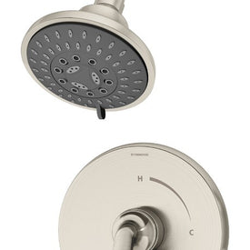 Shower Trim Elm Round with Integral Volume Control 2 Lever Satin Nickel ADA 1.5 Gallons per Minute - OPEN BOX
