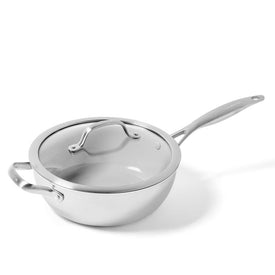 Venice Pro Evershine Non-Stick 3.5-Quart Chef's Pan with Helper Handle