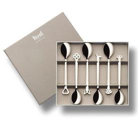 Evento Stainless Steel Coffee Spoons Set of 6 in Gift Box