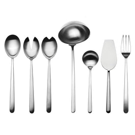 Linea Seven-Piece Ice Stainless Steel Serving Set